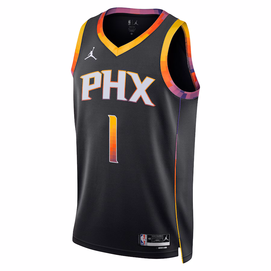 Devin Booker Phoenix Suns Jordan Brand Unisex Swingman-Trikot - Statement Edition - Schwarz
