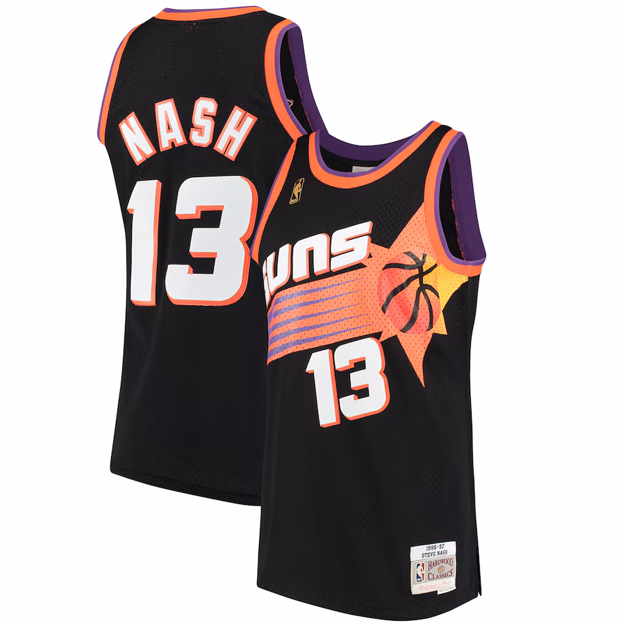 Steve Nash Phoenix Suns Mitchell & Ness 1996/97 Hardwood Classics Swingman Jersey - Black