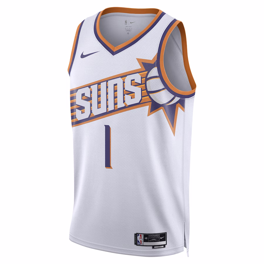 Maillot Swingman Unisexe de Devin Booker pour les Phoenix Suns - Édition Association - Blanc