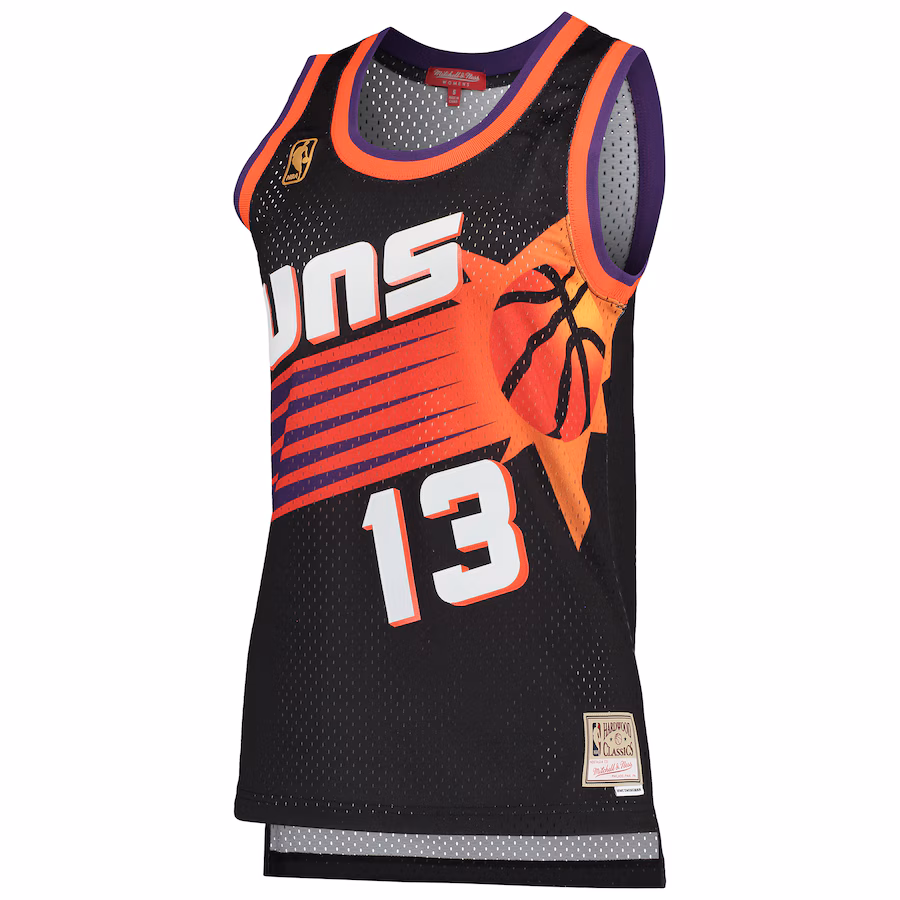 Maglia Swingman Hardwood Classics Donna di Steve Nash per i Phoenix Suns di Mitchell & Ness - Nero