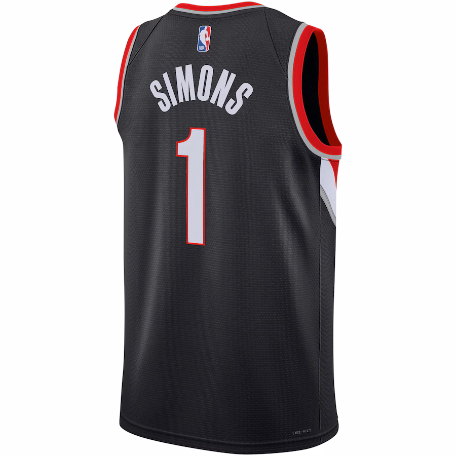 Anfernee Simons, Portland Trail Blazers, Icon Edition, Black