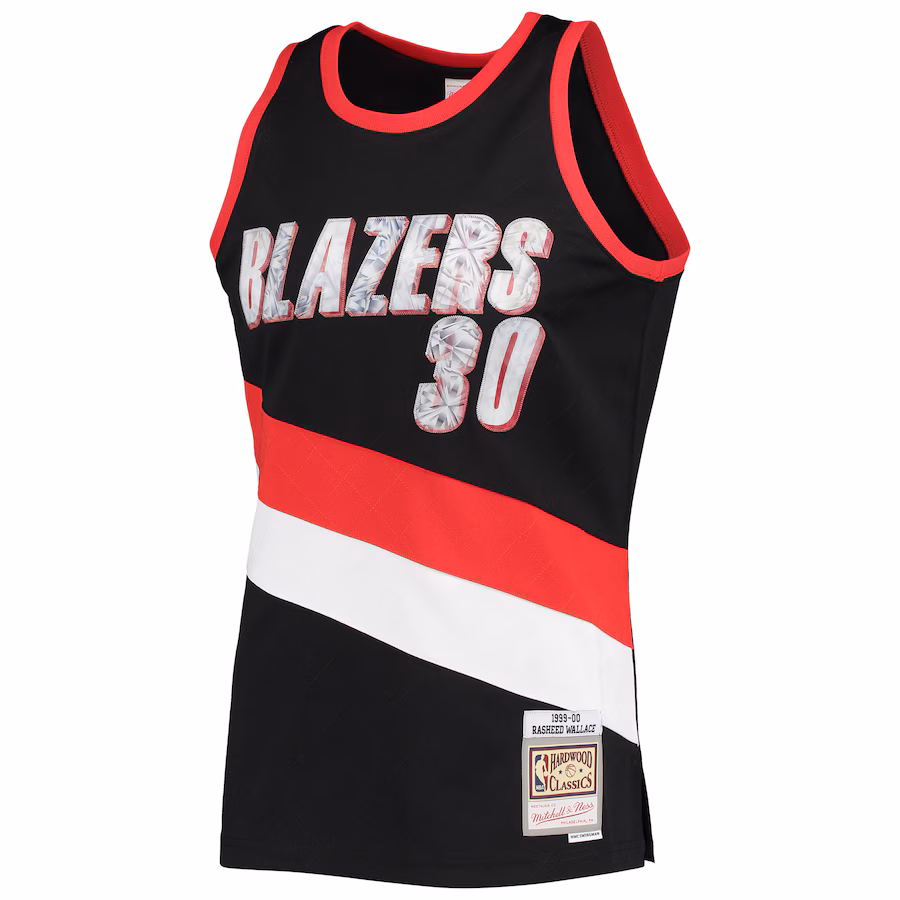 Rasheed Wallace Portland Trail Blazers 1999/00 Hardwood Classics NBA 75th Anniversary Diamond Jersey