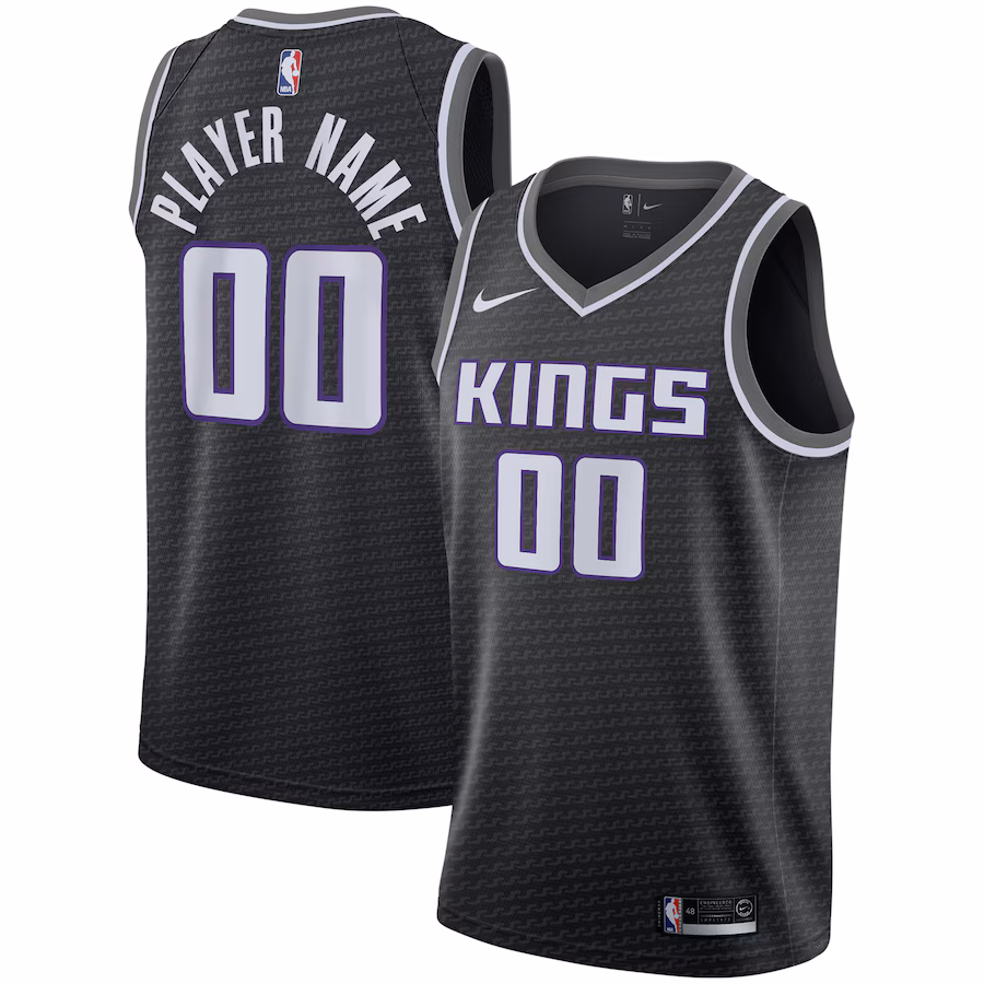 Maglia personalizzata di Sacramento Kings, Edizione Statement, Nero