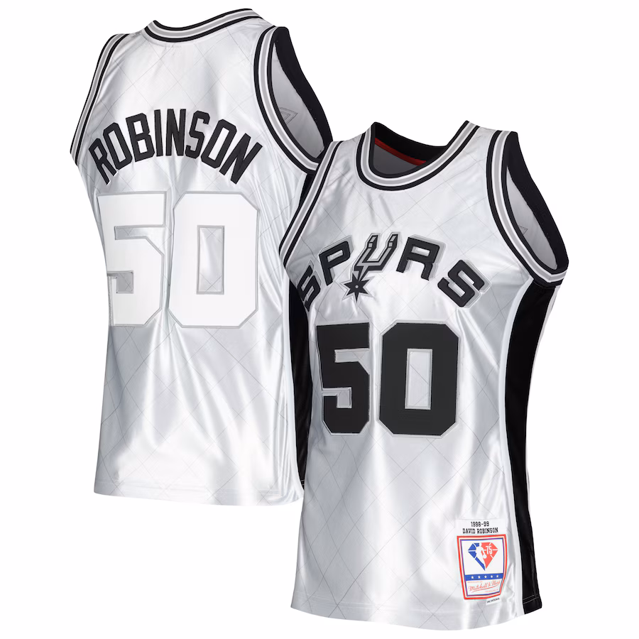 David Robinson San Antonio Spurs 1998/99 75th Anniversary Platinum Jersey