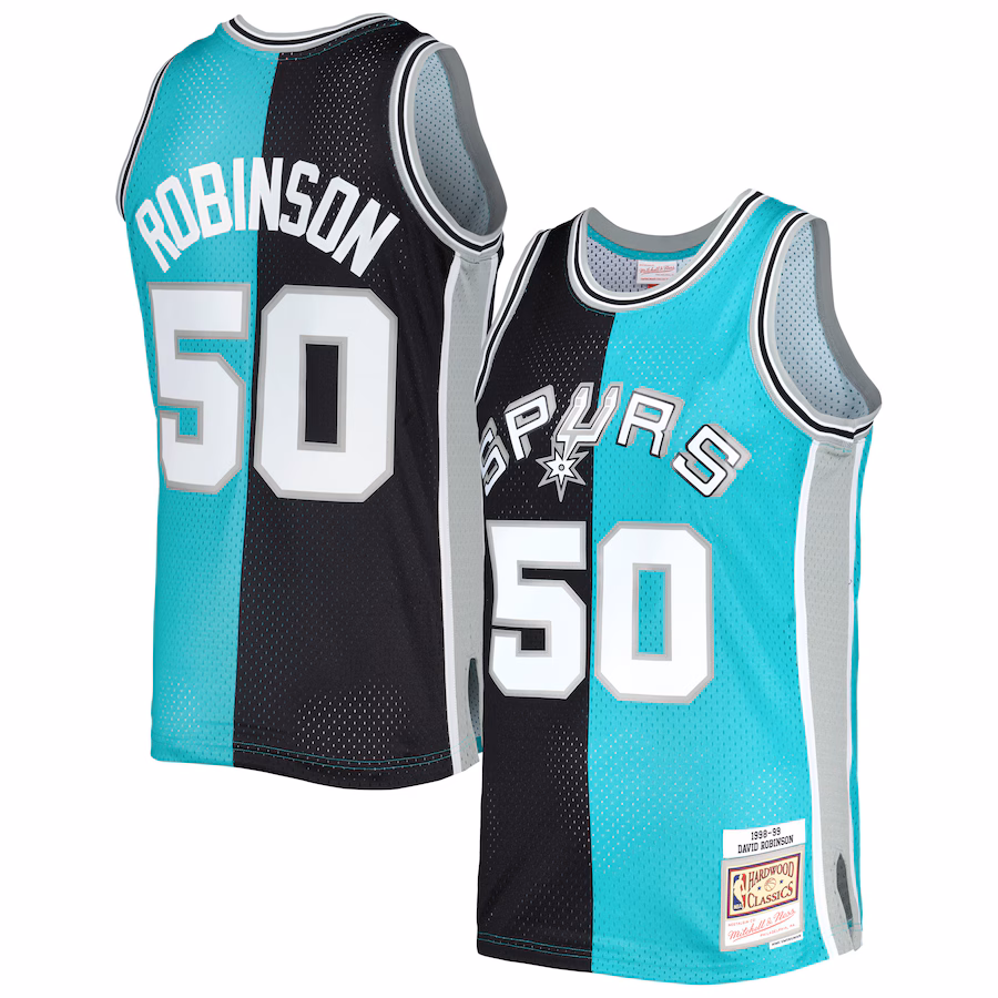 David Robinson, San Antonio Spurs, 1998/99, Black/Cyan
