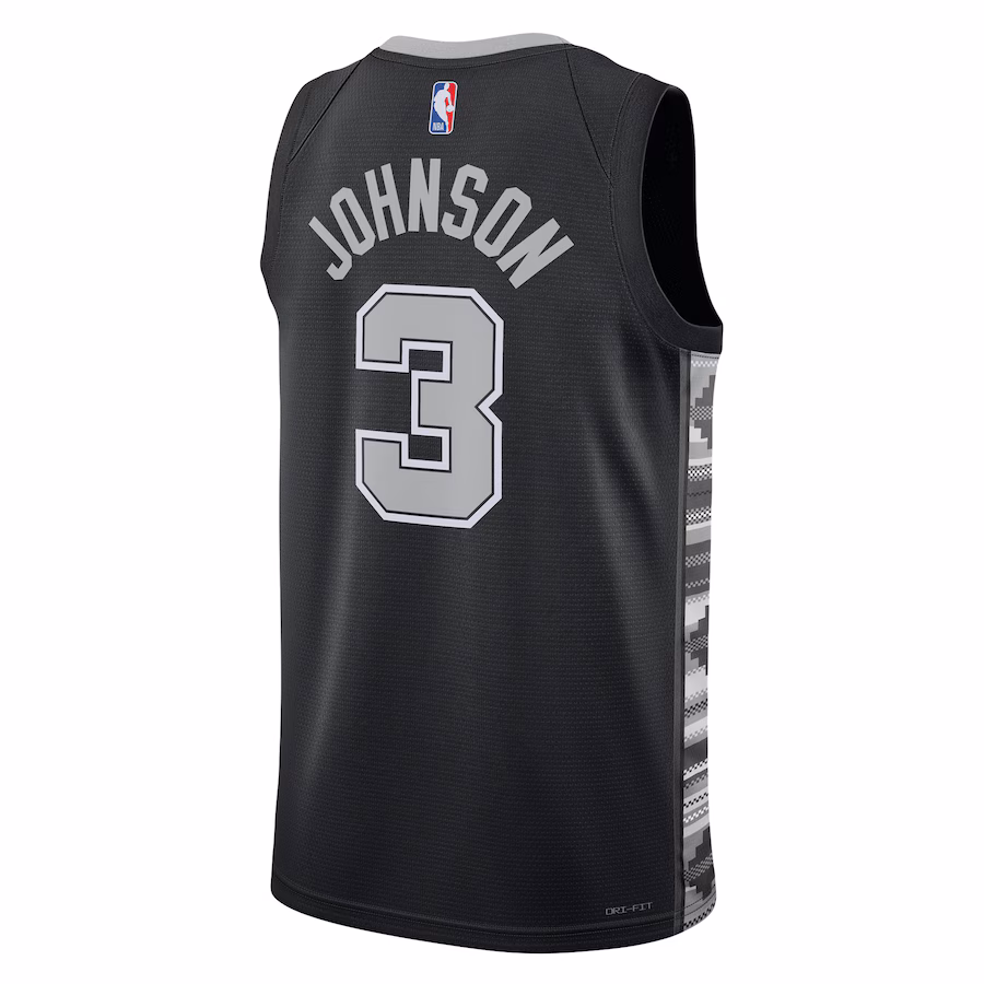 Keldon Johnson, San Antonio Spurs, Edizione Statement per uomini e donne, Nero