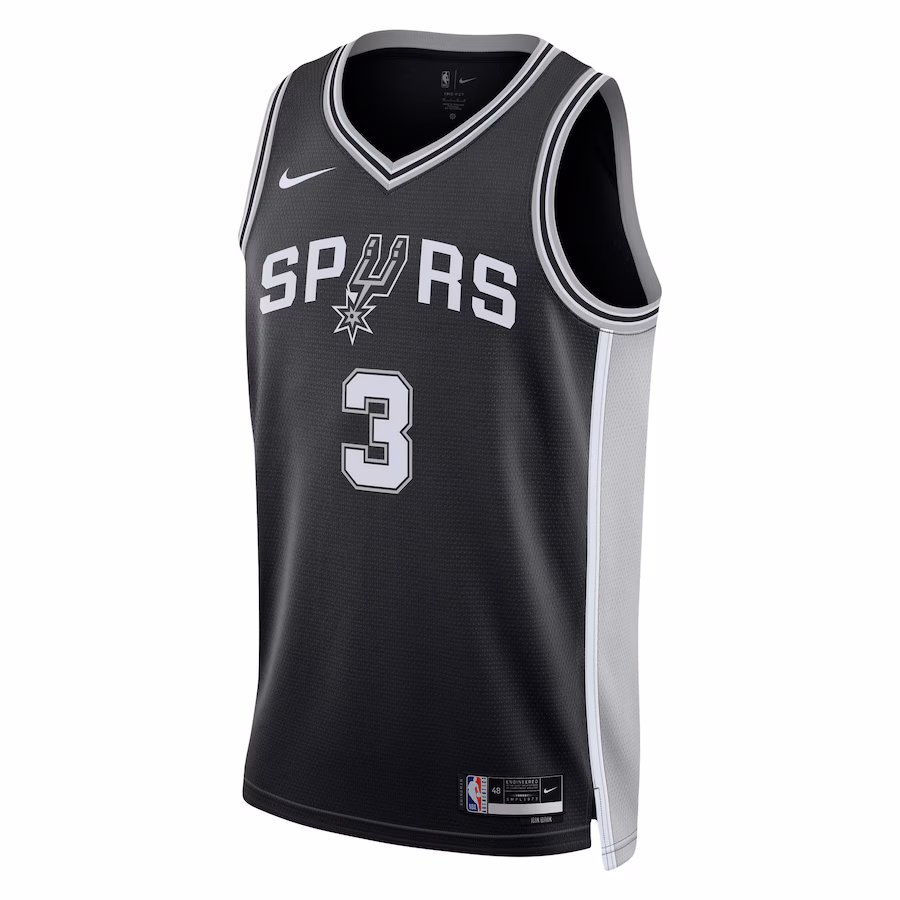 Keldon Johnson, San Antonio Spurs, Unisex-Jersey, Icon Edition, Schwarz