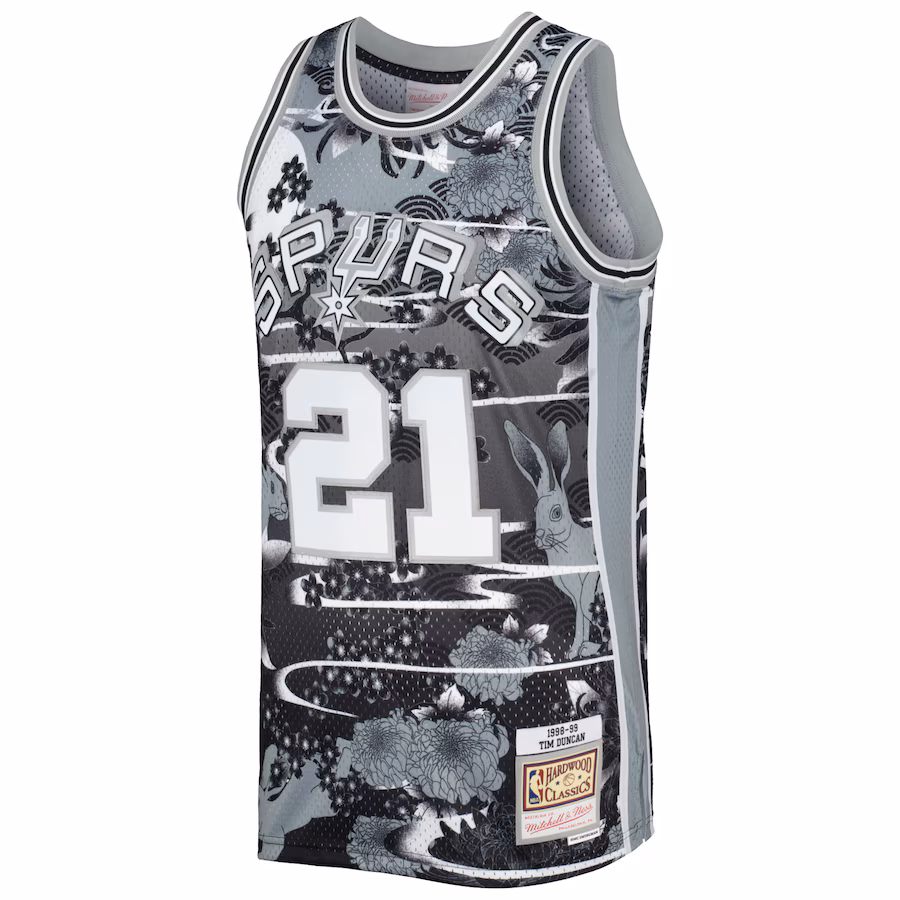 Tim Duncan San Antonio Spurs 1998/99 Lunar New Year Retro Trikot