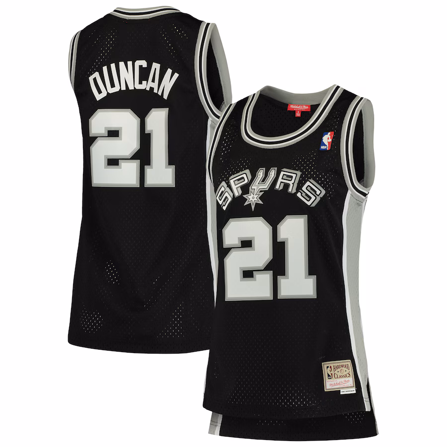 Tim Duncan, San Antonio Spurs, Women's 1998/99 Classic Edition, Black