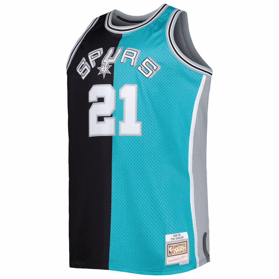 Tim Duncan, San Antonio Spurs, 1998/99, Black/Cyan