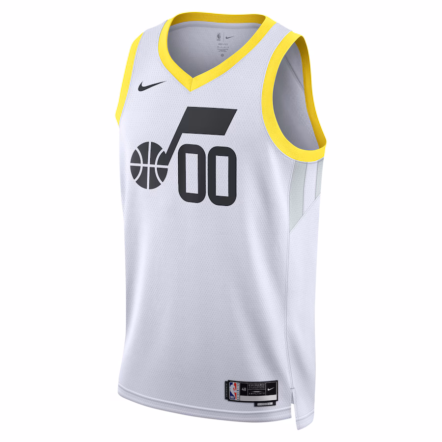 Maillot personnalisé de l'Utah Jazz, Édition Association, Blanc