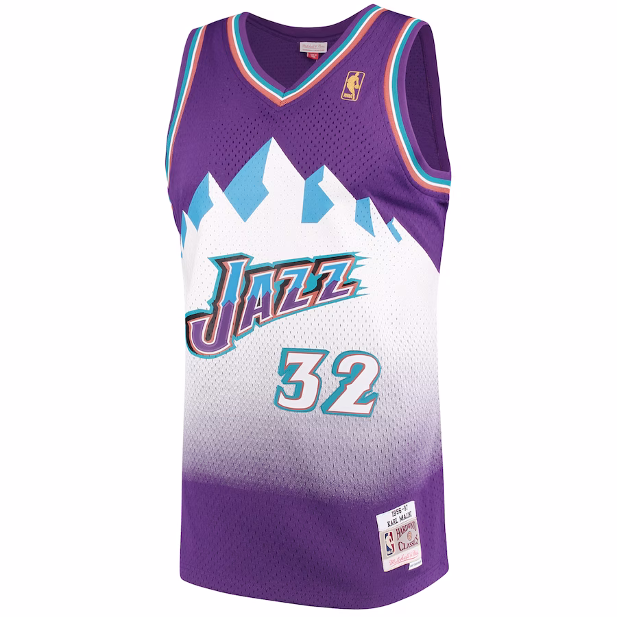 Karl Malone Utah Jazz 1996/97 Fan Jersey, Purple