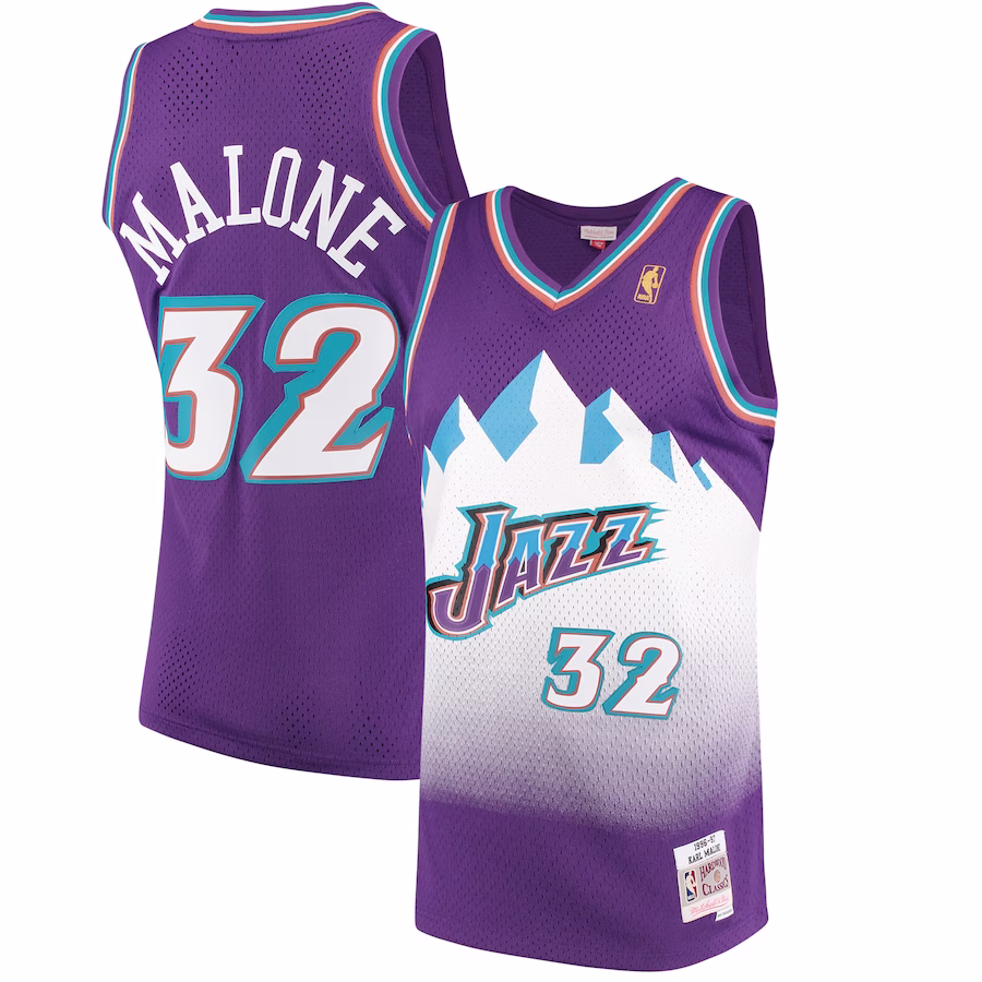 Karl Malone Utah Jazz 1996/97 Fan Jersey, Purple