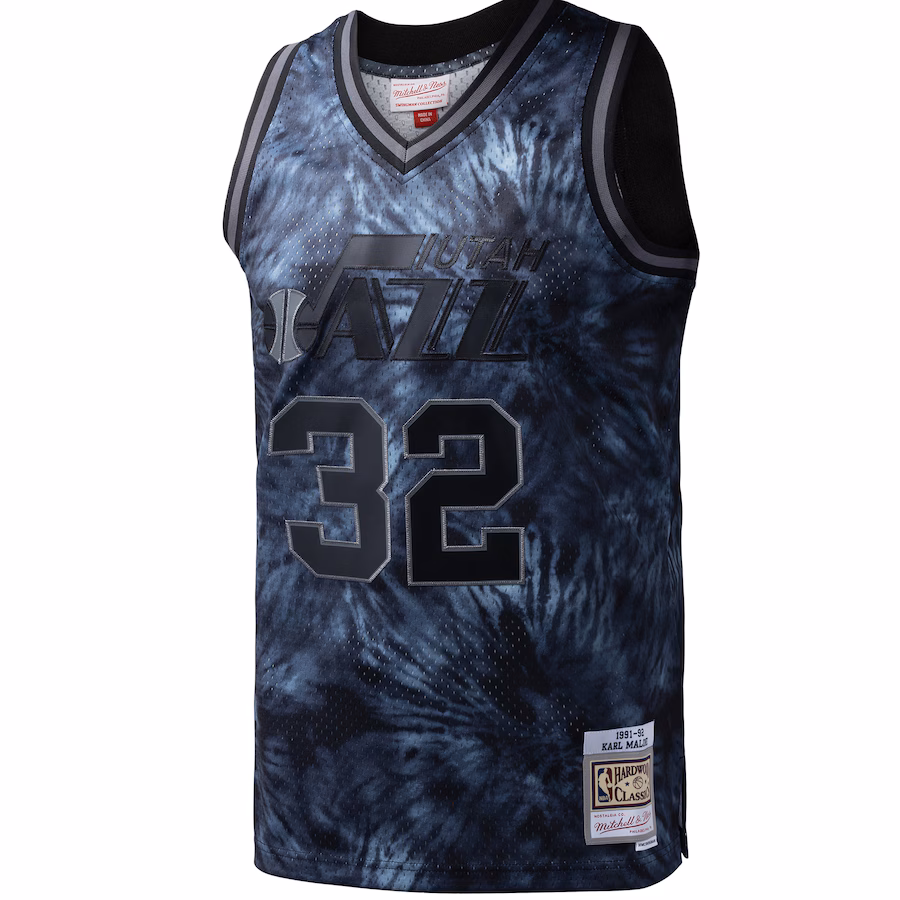Karl Malone, Utah Jazz, 1991/92 Tie-Dye, Black