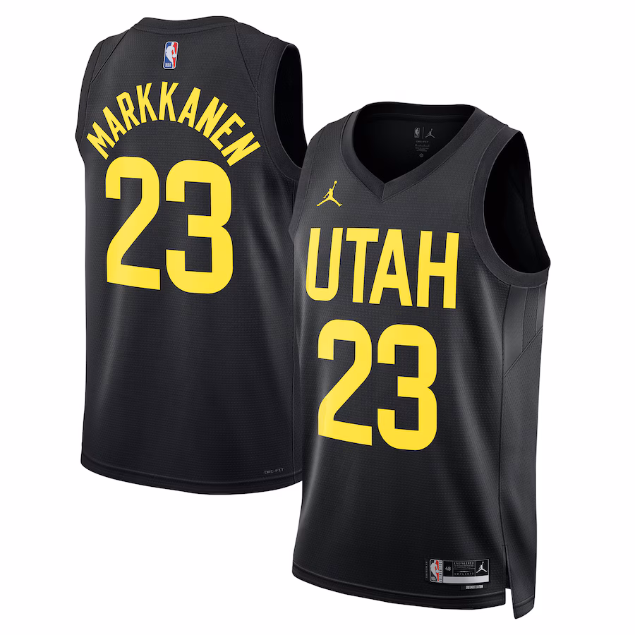 Lauri Markkanen, Utah Jazz, Statement Edition, Black