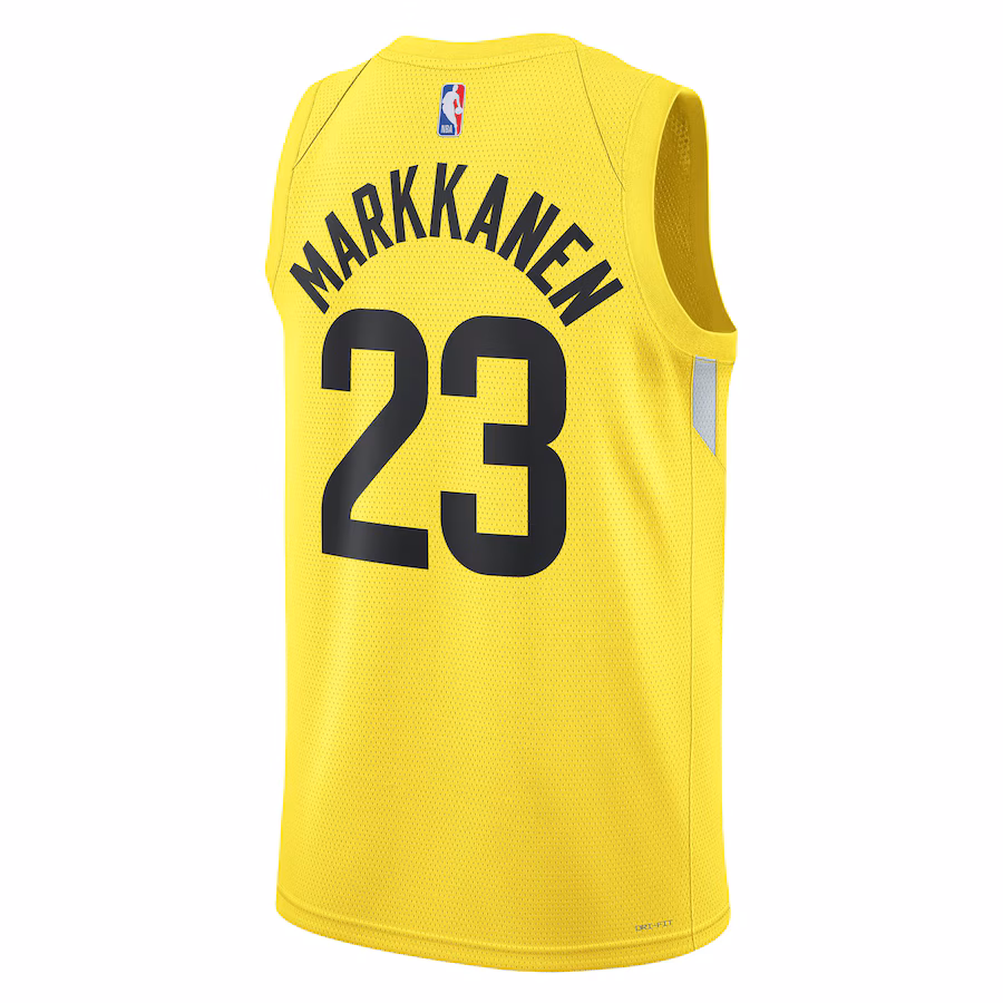 Lauri Markkanen, Utah Jazz, Icon Edition, Yellow